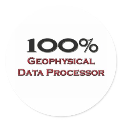 100 Percent Geophysical Data Processor Sticker by professions