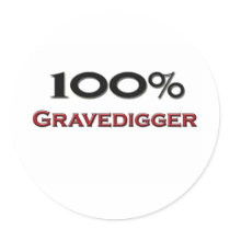 100 Percent Gravedigger stickers