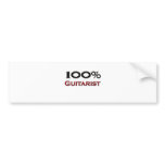 100 Percent Guitarist Bumper Sticker