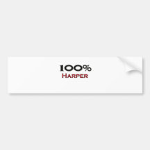 100 Percent Harper Bumper Sticker