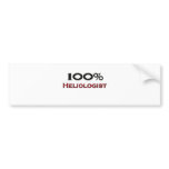 100 Percent Heliologist bumper stickers