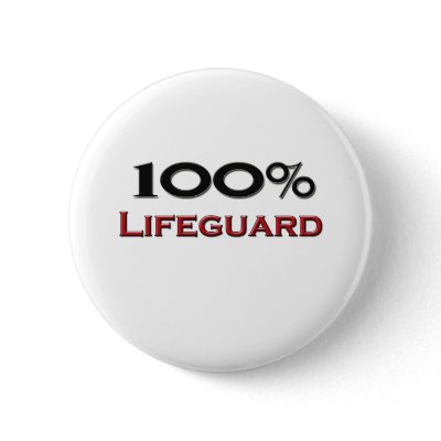 100 Percent Lifeguard Pin by professions