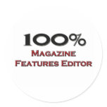 100 Percent Magazine Features Editor stickers