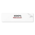 100 Percent Mercenary bumper stickers by professions 100 Percent Mercenary bumper stickers