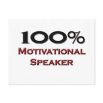 100 Percent Motivational Speaker postcards by professions 100 Percent Motivational Speaker postcards