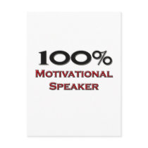 100 Percent Motivational Speaker postcards by professions 100 Percent Motivational Speaker postcards