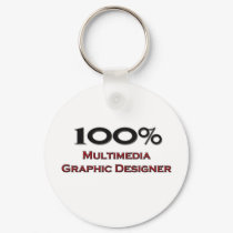 100 Percent Multimedia Graphic Designer keychains