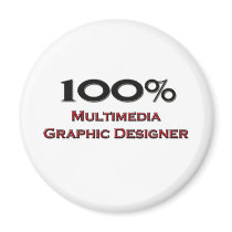 100 Percent Multimedia Graphic Designer magnets