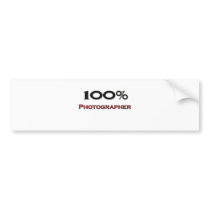 100 Percent Photographer bumper stickers
