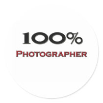 100 Percent Photographer stickers