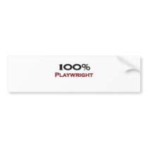 100 Percent Playwright bumper stickers