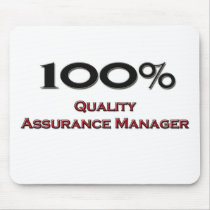 100 Percent Quality Assurance Manager mousepads by professions 100 Percent Quality Assurance Manager mousepads