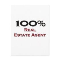 100 Percent Real Estate Agent postcards by professions 100 Percent Real Estate Agent postcards