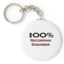 100 Percent Recording Engineer Keychain