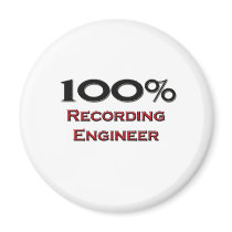 100 Percent Recording Engineer Fridge Magnets