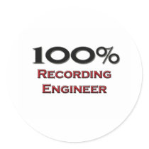 100 Percent Recording Engineer Sticker
