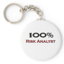 100 Percent Risk Analyst Keychain