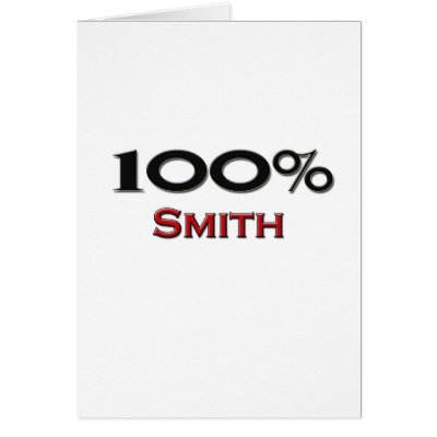 100 Percent Smith Cards by professions