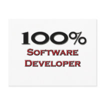 100 Percent Software Developer postcards by professions 100 Percent Software Developer postcards