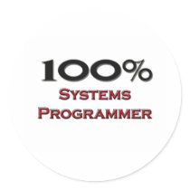 100 Percent Systems Programmer stickers