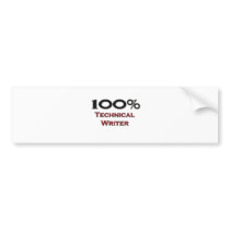 100 Percent Technical Writer bumper stickers