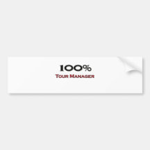 100 Percent Tour Manager Bumper Stickers