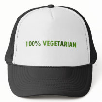 100 PERCENT VEGETARIAN hats