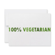 100 PERCENT VEGETARIAN invitations