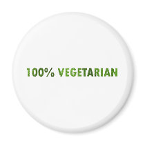 100 PERCENT VEGETARIAN magnets