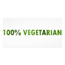 100 PERCENT VEGETARIAN photo cards by RescueCat 100 PERCENT VEGETARIAN photo cards