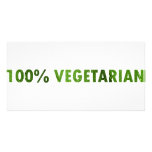 100 PERCENT VEGETARIAN CUSTOM PHOTO CARD
