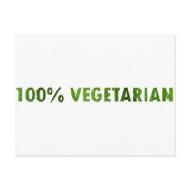 100 PERCENT VEGETARIAN postcards