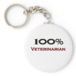 100 Percent Veterinarian Technician Key Chain