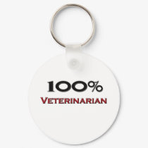 100 Percent Veterinarian Technician keychains