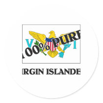 100 Percent VIRGIN ISLANDER stickers