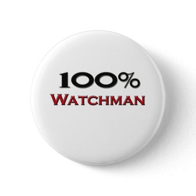 100 Percent Watchman Button by professions