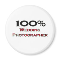 100 Percent Wedding Photographer magnets