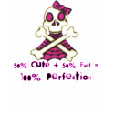 100% Perfection Girly Skull t-shirts by psychozen 100% Perfection Girly Skull t-shirts