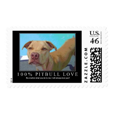 100% pitbull love stamp by dln1974