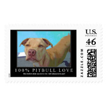 100% pitbull love postage by dln1974 100% pitbull love postage