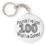 100 Pounds Lost Keychain