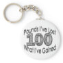 100 Pounds Lost Keychain