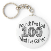 100 Pounds Lost Keychain keychains