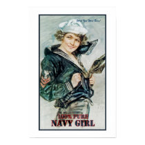 100% Pure Navy Girl posters by copywriteink 100% Pure Navy Girl posters
