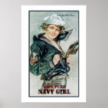 100% Pure Navy Girl Posters