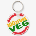 100% Pure Veg keychain