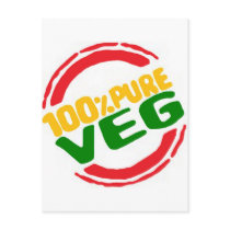 100% Pure Veg Post Card
