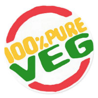 100% Pure Veg sticker