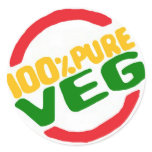 100% Pure Veg Sticker