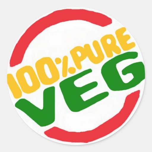 100% Pure Veg Sticker